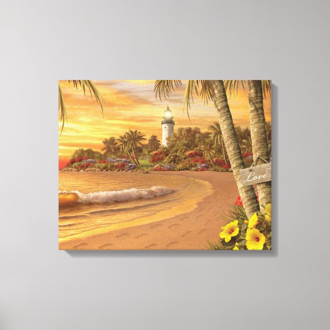 Alan Giana "Tropical Love" Canvas Print (Front)