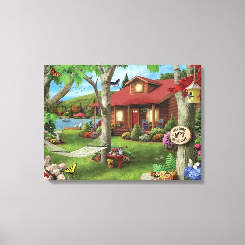 Alan Giana Welcome to the Lake Canvas Print