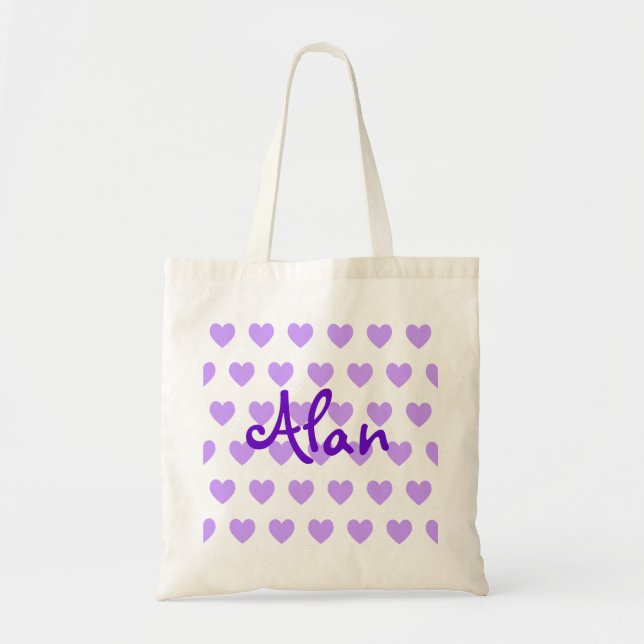 Alan in Purple Tote Bag (Front)