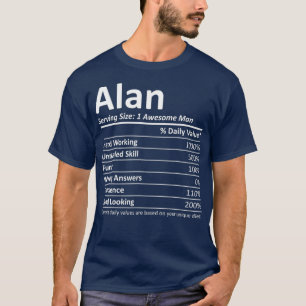 ALAN Nutrition Funny Birthday Personalized Name T-Shirt