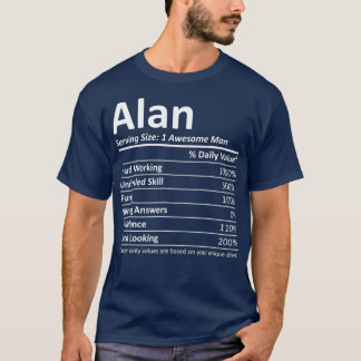 ALAN Nutrition Funny Birthday Personalized Name T-Shirt