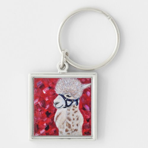 Alan the Alpaca Painting Keychain