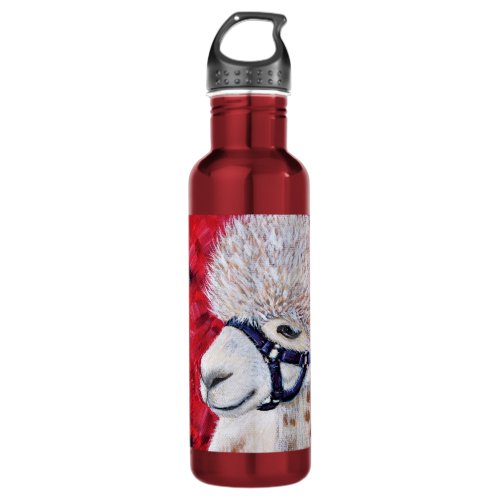 Alan the Alpaca Painting Stainless Steel Water Bottle