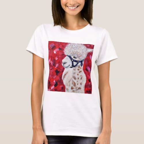 Alan the Alpaca Painting T_Shirt