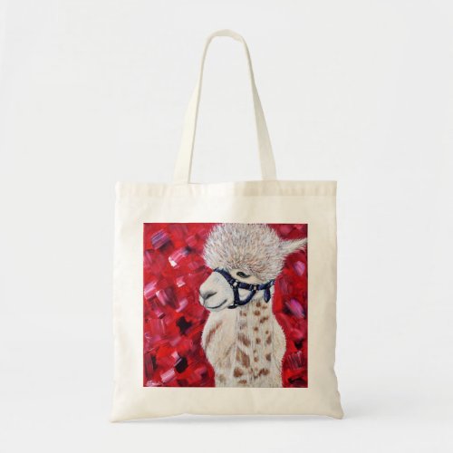 Alan the Alpaca Painting Tote Bag