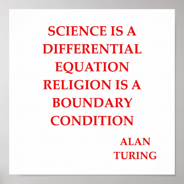 alan TURING quote Poster (Front)