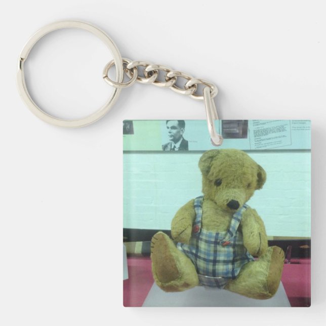 Alan Turing's teddy bear Keychain (Front)