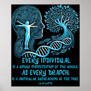 Alan Watts Quote Every Individual The Tree of Life Poster