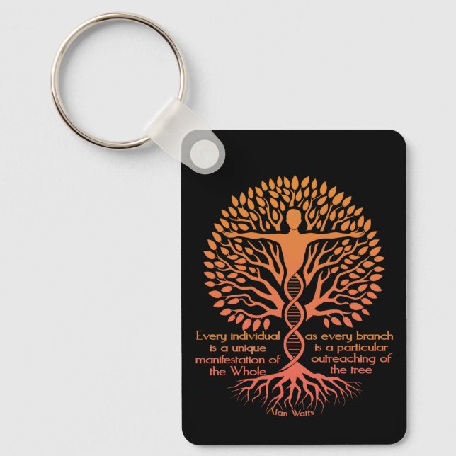 Alan Watts – The Tree of Life & Unity Keychain (Front)