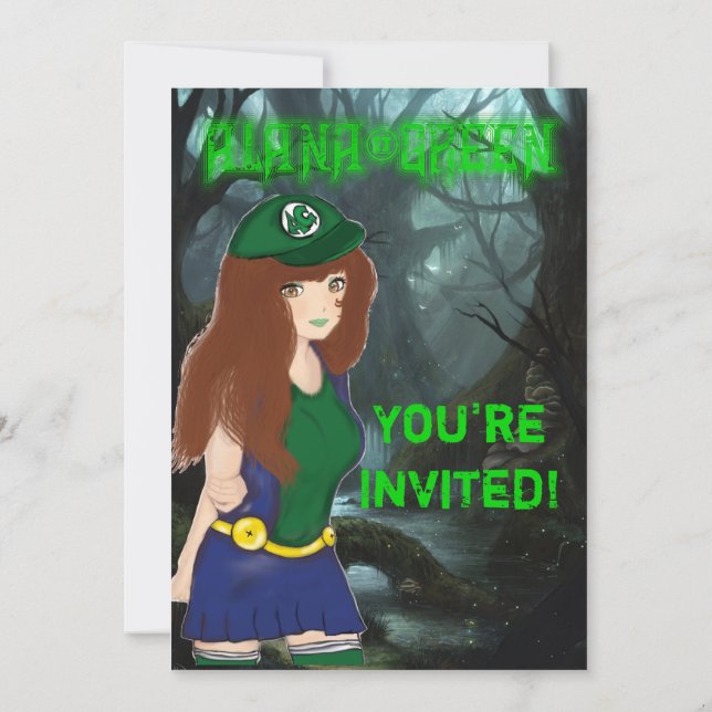 Alana Green Birthday Invitations (Back)