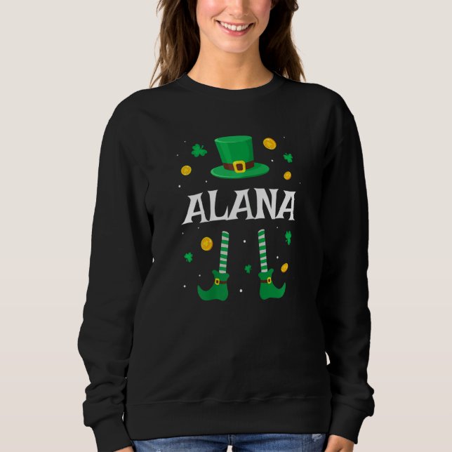 Alana Saint Patrick's Day Leprechaun Costume  Alan Sweatshirt (Front)