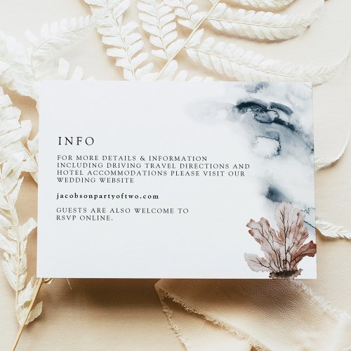 ALANA Tropical Ocean Coral Jelly Fish Beach Detail Invitation