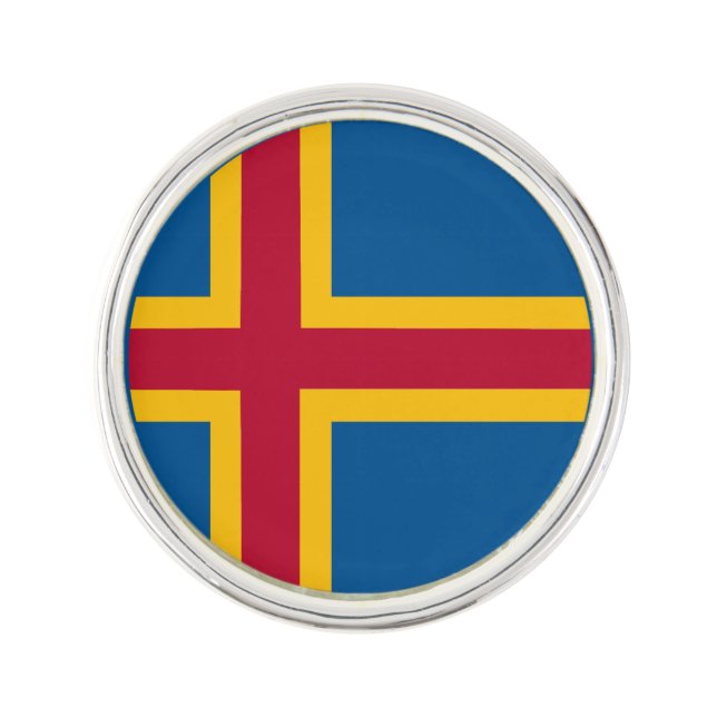 Aland Flag Lapel Pin (Front)