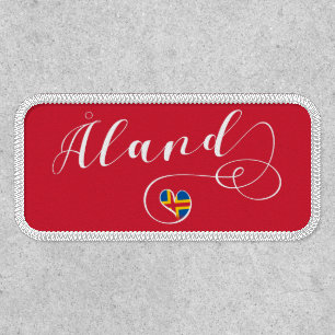 Åland Heart Flag, Åland Islands, Finland Patch