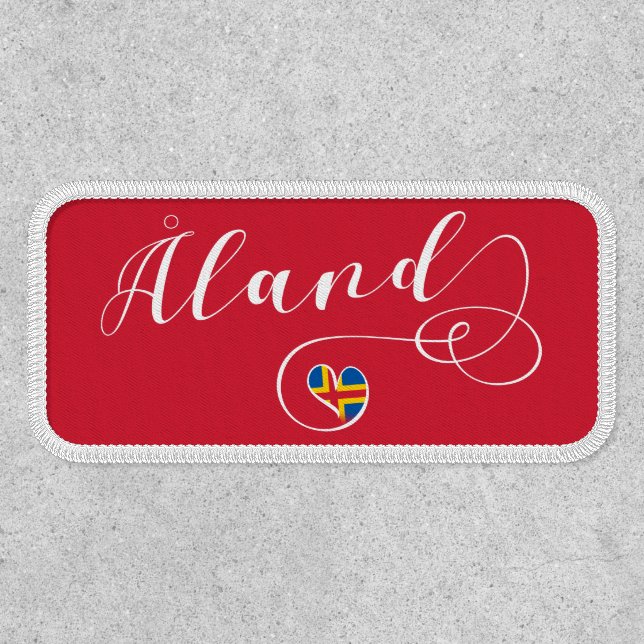 Åland Heart Flag, Åland Islands, Finland Patch (Front)