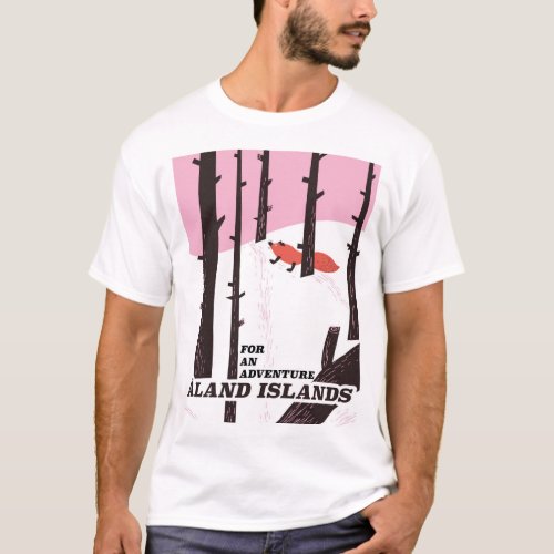 land Islands Finland travel poster T_Shirt