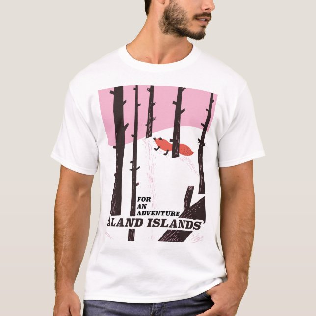 Åland Islands, Finland travel poster T-Shirt (Front)