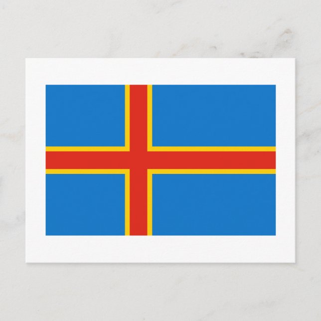 Aland Islands Flag Postcard (Front)