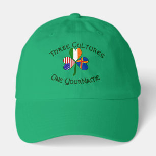 Åland Islands Ireland USA Shamrock Personalized Hat