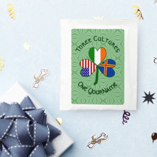 Åland Islands Ireland USA Shamrock Personalized  Tea Bag Drink Mix
