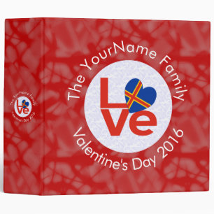 Åland Islands Red Letter LOVE Flag Personalized  Binder