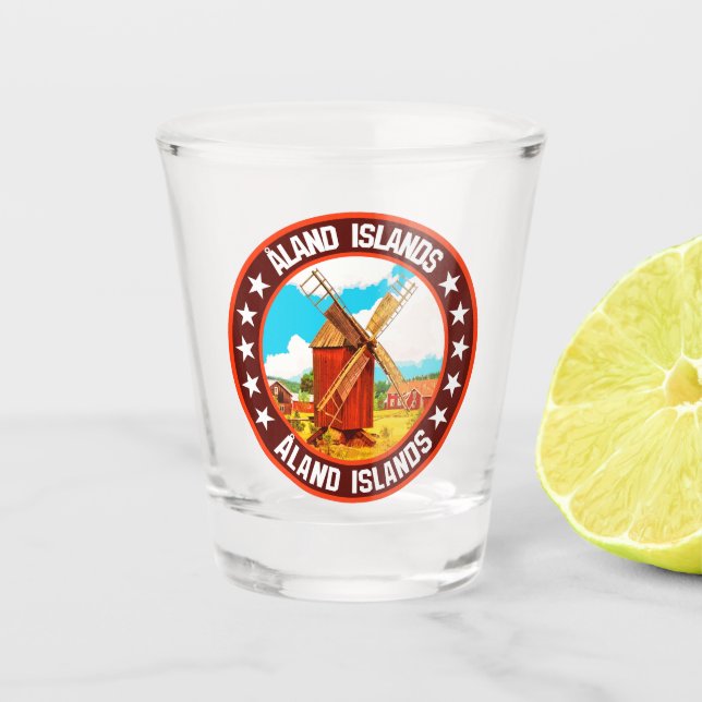 Åland Islands                                      Shot Glass (Front)