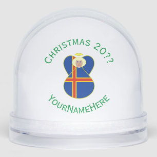 Ålander Angel Christmas Flag Personalized  Snow Globe