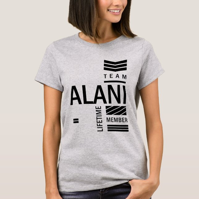 Alani Personalized Name Birthday Gift T-Shirt (Front)