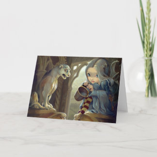 "Alannah and the Gargoyle" Greeting Card