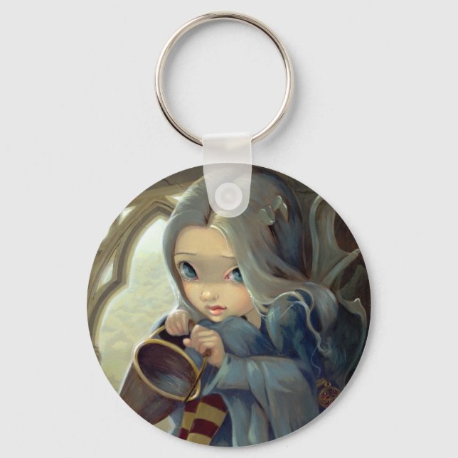 "Alannah and the Gargoyle" Keychain (Front)
