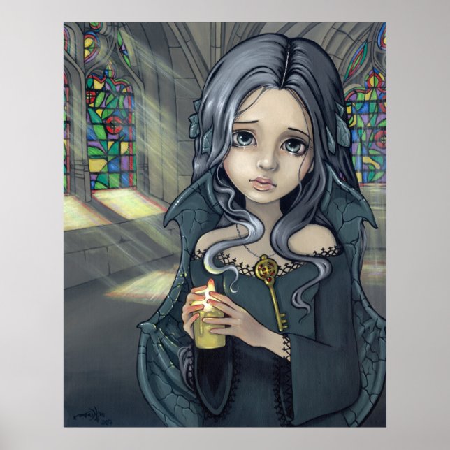 Alannah Art Print gothic fantasy fairy (Front)