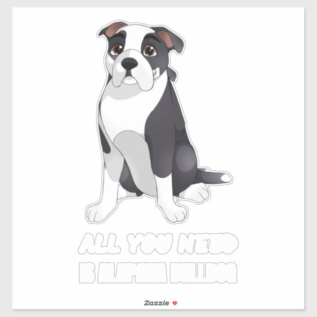 Alapaha Alapaha Blue Blood Bulldog Alapaha Bulldog Sticker (Sheet)