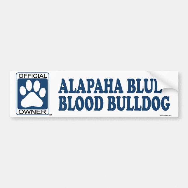 Alapaha Blue Blood Bulldog Blue Bumper Sticker (Front)