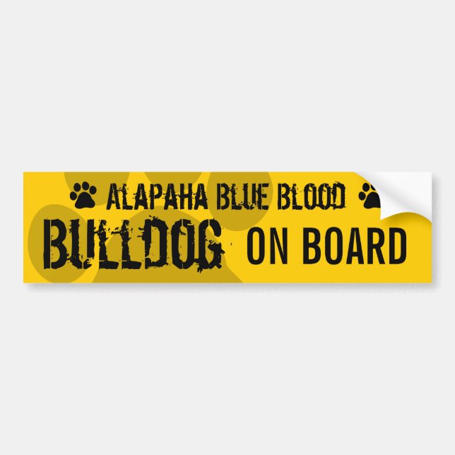 Alapaha Blue Blood Bulldog on Board Bumper Sticker (Front)