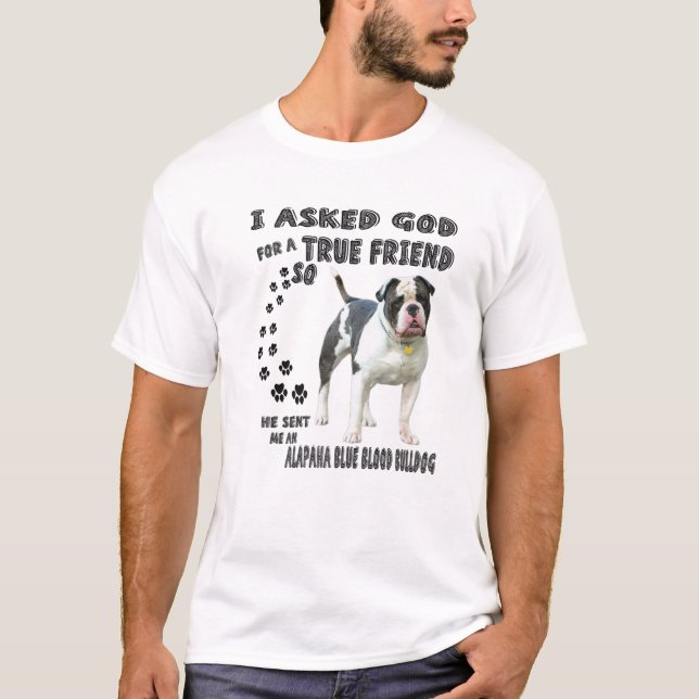 Alapaha Blue Blood Bulldog Quote Mom Dad Costume, T-Shirt (Front)