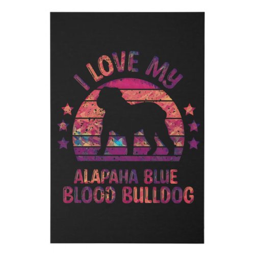  Alapaha Blue Blood Bulldog Silhouette Vintage And Faux Canvas Print