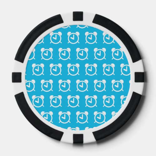 Alarm Clock blue Poker Chips
