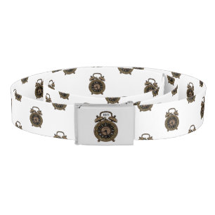 Alarm clock cartoon illustration belt