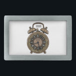 Alarm clock cartoon illustration belt buckle<br><div class="desc">Alarm clock cartoon illustration</div>