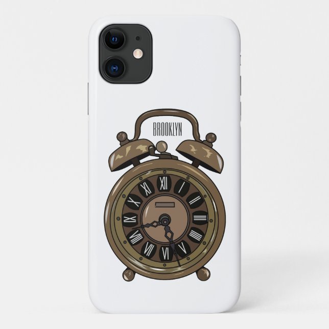 Alarm clock cartoon illustration Case-Mate iPhone case (Back)