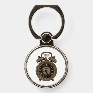 Alarm clock cartoon illustration phone ring stand