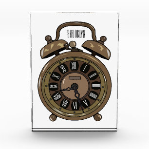 Alarm clock cartoon illustration photo block