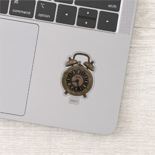 Alarm clock cartoon illustration sticker