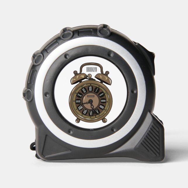 Alarm clock cartoon illustration tape measure (Front)