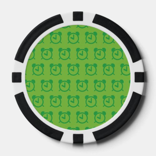 Alarm Clock greens Poker Chips