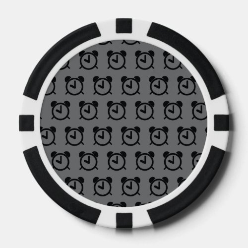 Alarm Clock grey Poker Chips