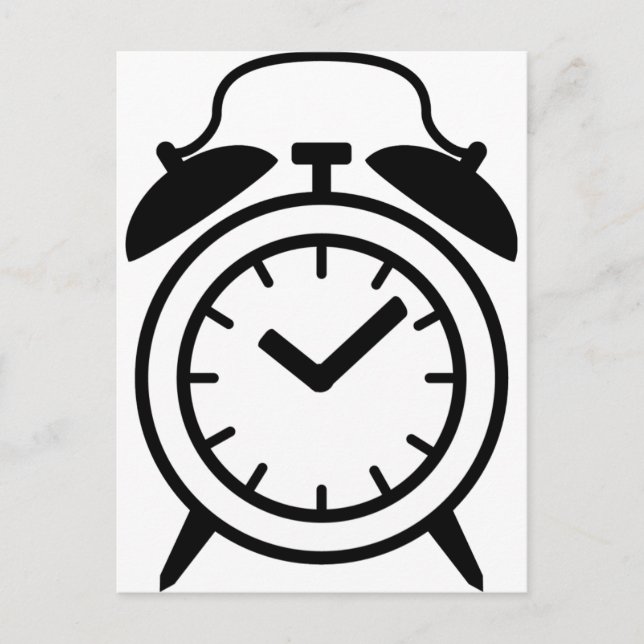 alarm clock icon postcard (Front)
