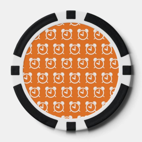 Alarm Clock orange Poker Chips