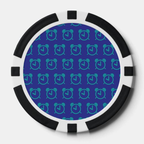 Alarm Clock purple blues Poker Chips