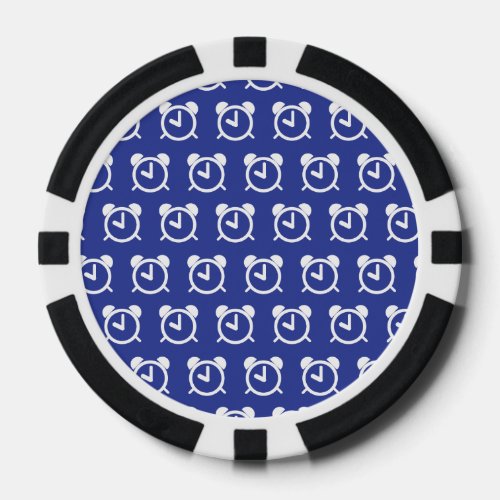 Alarm Clock purple white Poker Chips